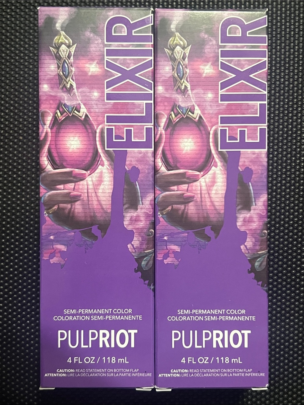 Lot of 2 boxes Pulp Riot Semi-Permanent Hair Color Elixir 4 oz